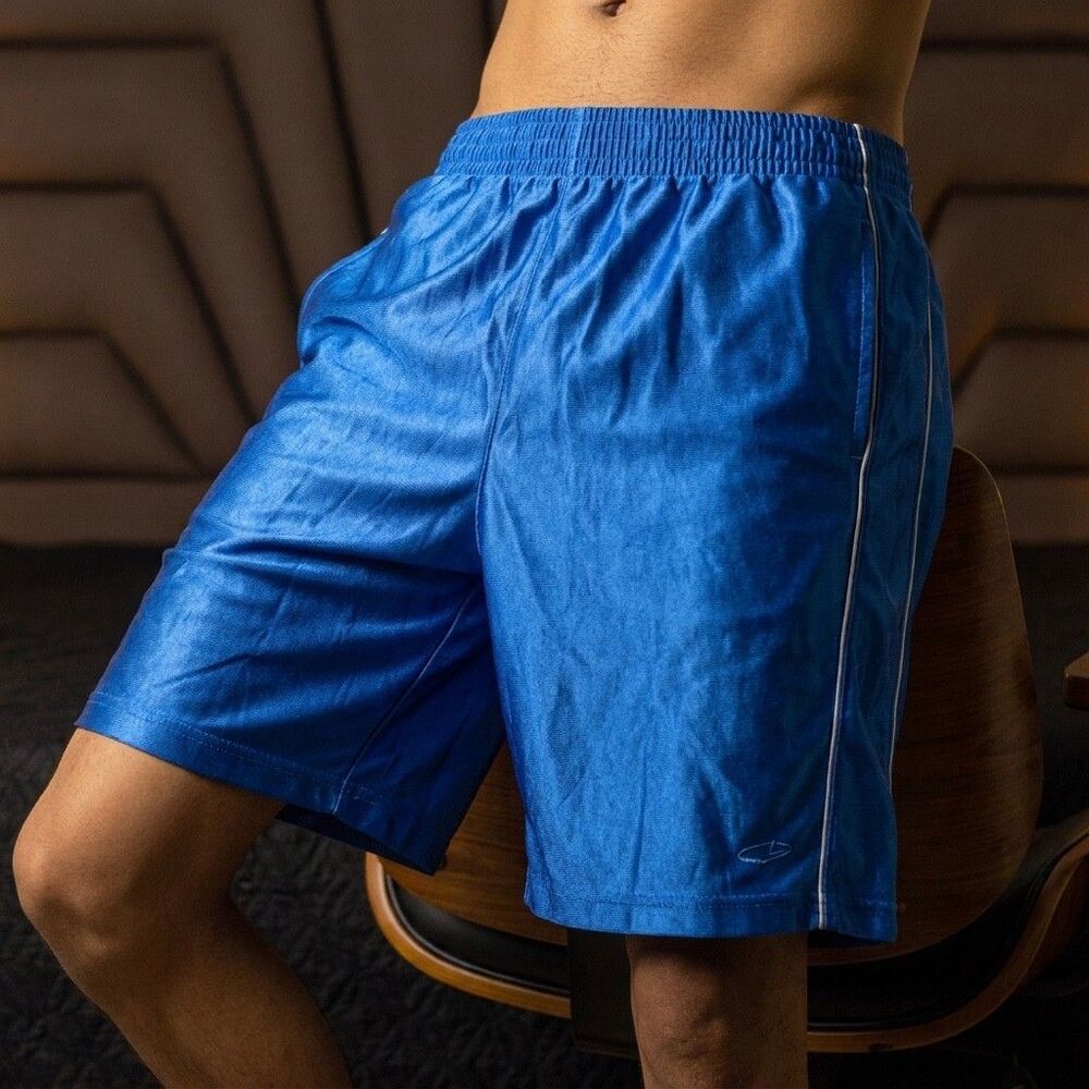 C9 By Champion Vintage Rare Basketball Shorts Shiny Dazzle Blue Small